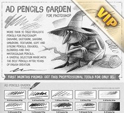 PS画笔预设工具：The Pencils Garden